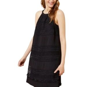 LOFT Tassel Halter Swing Lace Dress